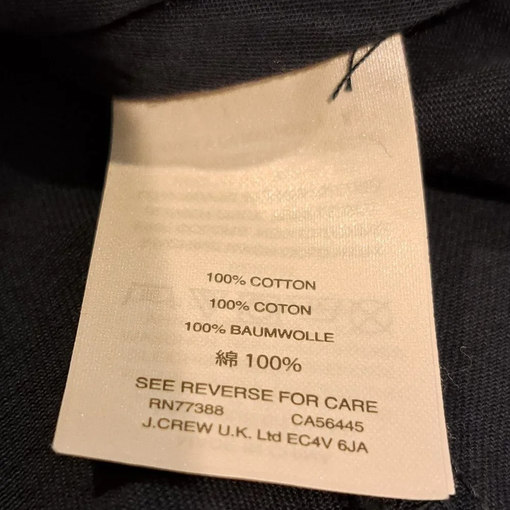 J. Crew Garment Dyed Cotton Twill men's 38